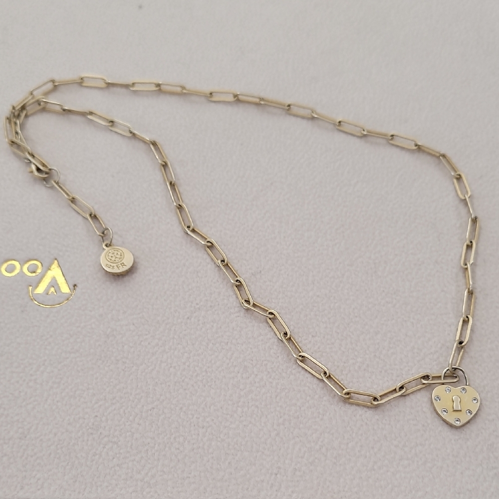 Freida Rothman Matte Gold Heart Pendant Necklace